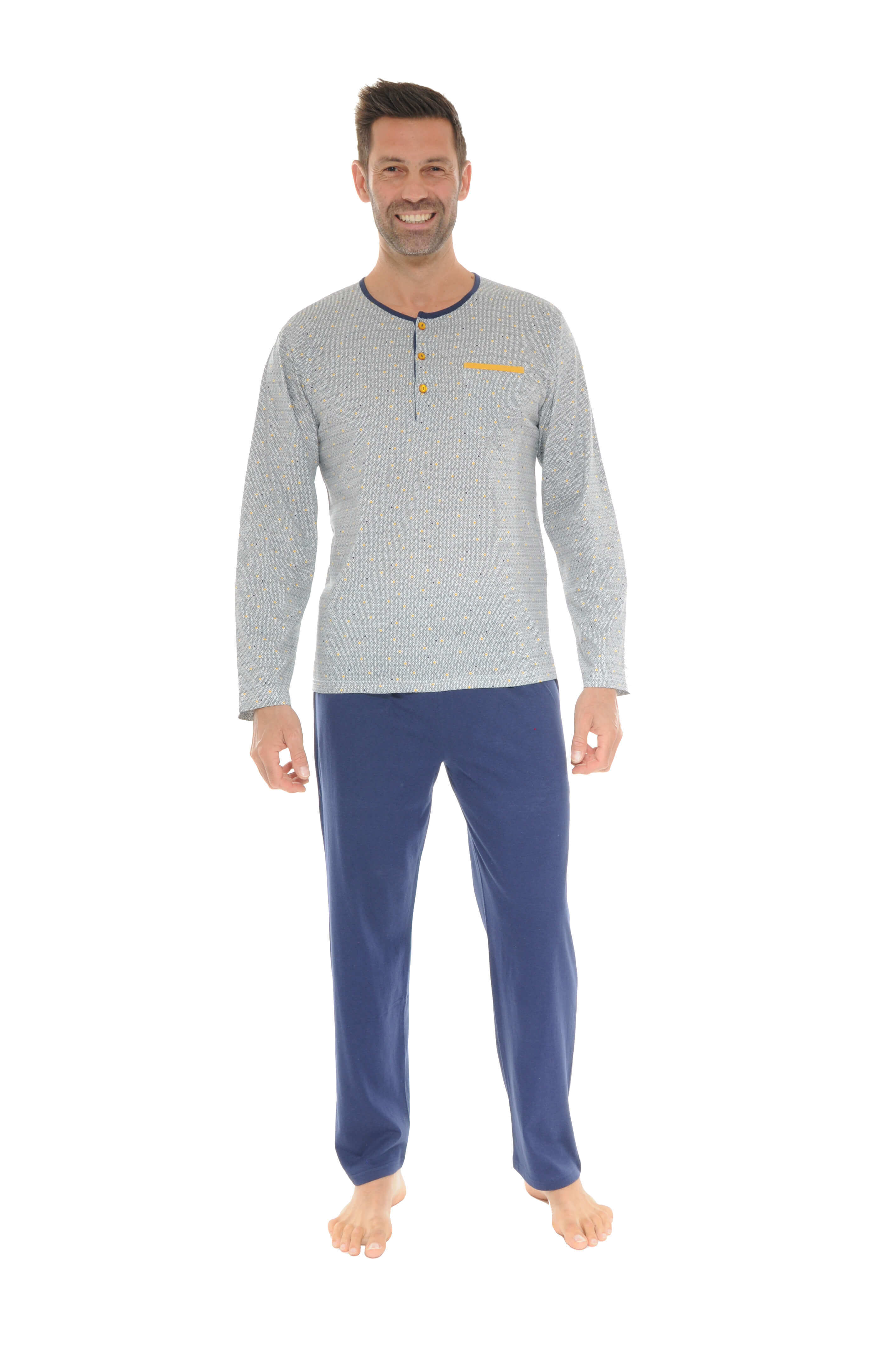 Pyjama long col tunisien Homme Modele WOODY