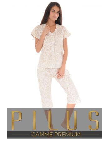 PYJAMA BOUTONNE BEIGE YLEANA 