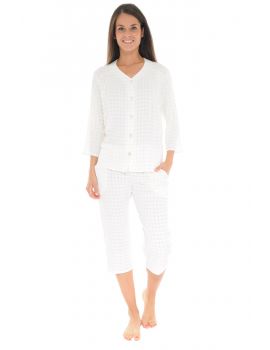PYJAMA BOUTONNE BLANC YACINTHE 