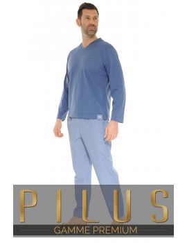 PYJAMA LONG BLEU BERTIN 129001300