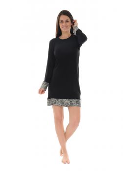 CHEMISE DE NUIT NOIR CASSY 