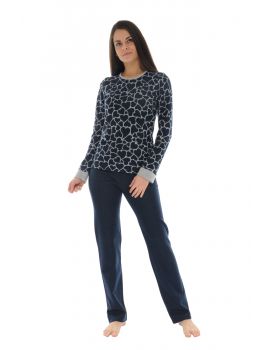 PYJAMA LONG BLEU COEURS 619081200