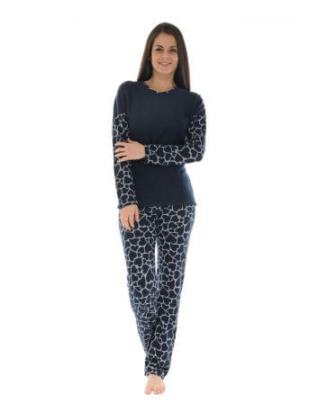 PYJAMA LONG BLEU COEURS 619061200