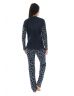 PYJAMA LONG BLEU COEURS 619061200