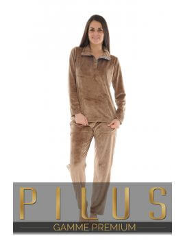 PYJAMA LONG MARRON ADELIE 