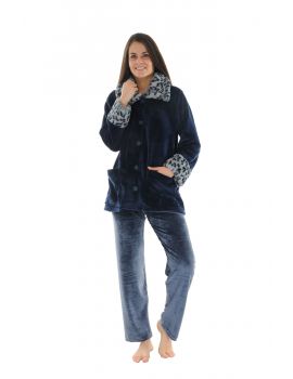 VESTE BOUTONNEE BLEU ALMA 