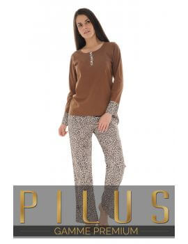 PYJAMA LONG MARRON AGATHE 529064241