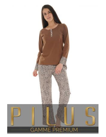 PYJAMA LONG MARRON AGATHE 529064241