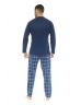 PYJAMA LONG COL V BLEU DORIAN 219111200