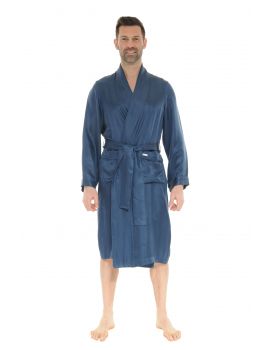 ROBE DE CHAMBRE BLEU SILK