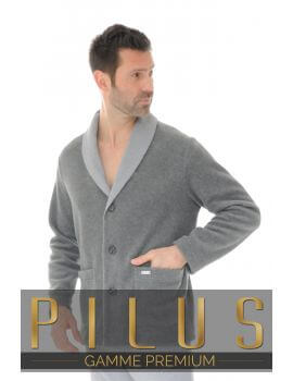 VESTE COL CHALE GRIS UBALDIN