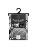 Housse de couette 240x260 cm + taies - Percale - Feuillage tropical noir et blanc