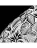 Housse de couette 220x240 cm + taies - Percale - Feuillage tropical noir et blanc