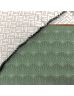 Housse de couette - 240 X 220 cm + taies - Percale 78 fils - Motifs graphiques blanc, vert et noir