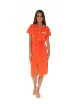 ROBE D'ETE LONGUE ORANGE GARRYA