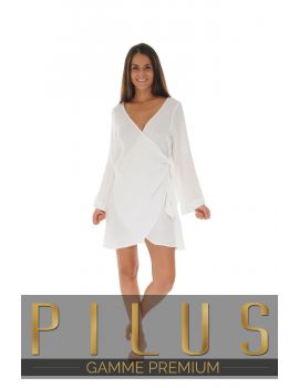 ROBE DETENTE COURTE BLANC EMY 