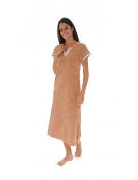 ROBE DETENTE LONGUE MARRON ELINE 