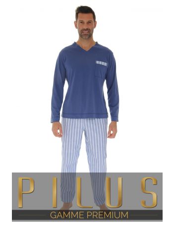 PYJAMA LONG HOMME BLEU FREDDI 130001300