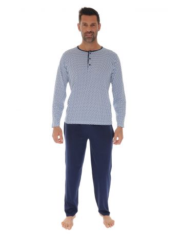 PYJAMA LONG BLEU HARTEME 220311200