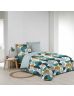 Housse de couette - 240 X 220 cm + taies - Percale 78 fils - Demi-cercles