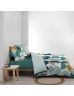 Housse de couette - 240 X 220 cm + taies - Percale 78 fils - Demi-cercles