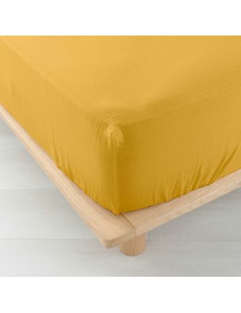 Drap housse 160x200 cm - Gaze de coton