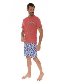 PYJAMA COL V MARRON HUGH 220424113