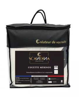 Couette hiver laine Merinos - 140 x 200 cm - 400g/m² - Made in France