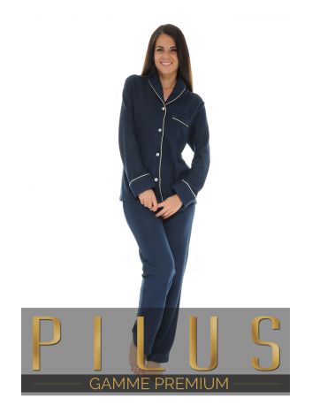 PYJAMA BOUTONNE BLEU TADEA