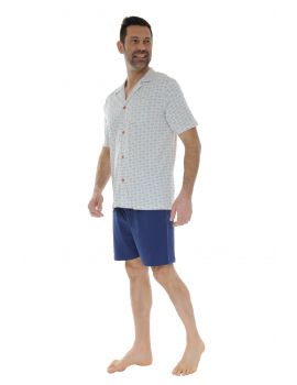 PYJAMA COURT GRIS MERCURE