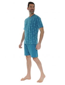 PYJAMA COURT BLEU MATIA
