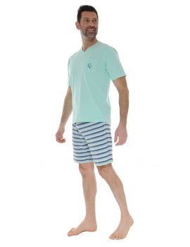 PYJAMA COURT VERT MARINO