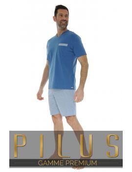 PYJAMA COURT BLEU ORAZIO
