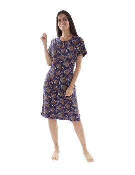 ROBE D'ETE LONGUE BLEU NICOLETTE