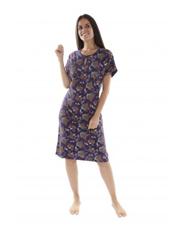 ROBE D'ETE LONGUE BLEU NICOLETTE