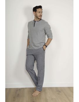 PYJAMA LONG HOMME GRIS TARANTO