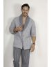 VESTE COL CHALE GRIS TARANTO