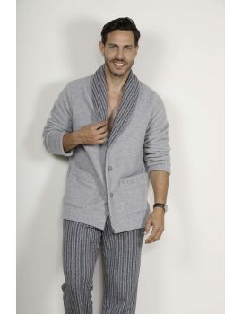 VESTE COL CHALE GRIS TARANTO