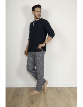 PYJAMA LONG HOMME BLEU TEOPHILE