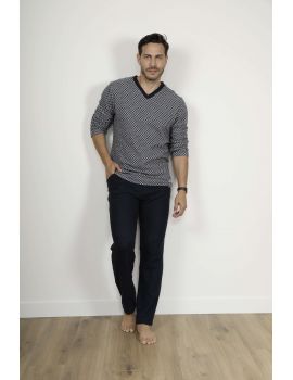 PYJAMA LONG HOMME BLEU TEOPHILE