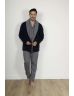 VESTE COL CHALE BLEU TEOPHILE