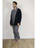 VESTE COL CHALE BLEU TEOPHILE