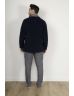 VESTE COL CHALE BLEU TEOPHILE