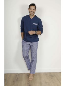 PYJAMA LONG HOMME BLEU TODD