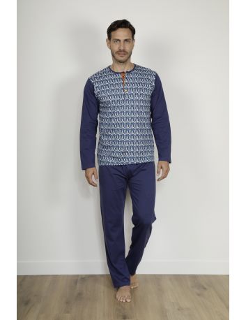 PYJAMA LONG BLEU RAVEN