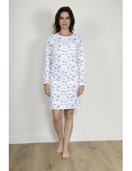 CHEMISE DE NUIT BLEU POEMA