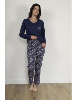 PYJAMA LONG BLEU PERINE