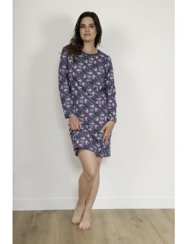 CHEMISE DE NUIT BLEU PERINE