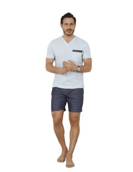 PYJAMA COURT BLEU VITTO