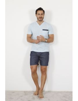 PYJAMA COURT BLEU VITTO